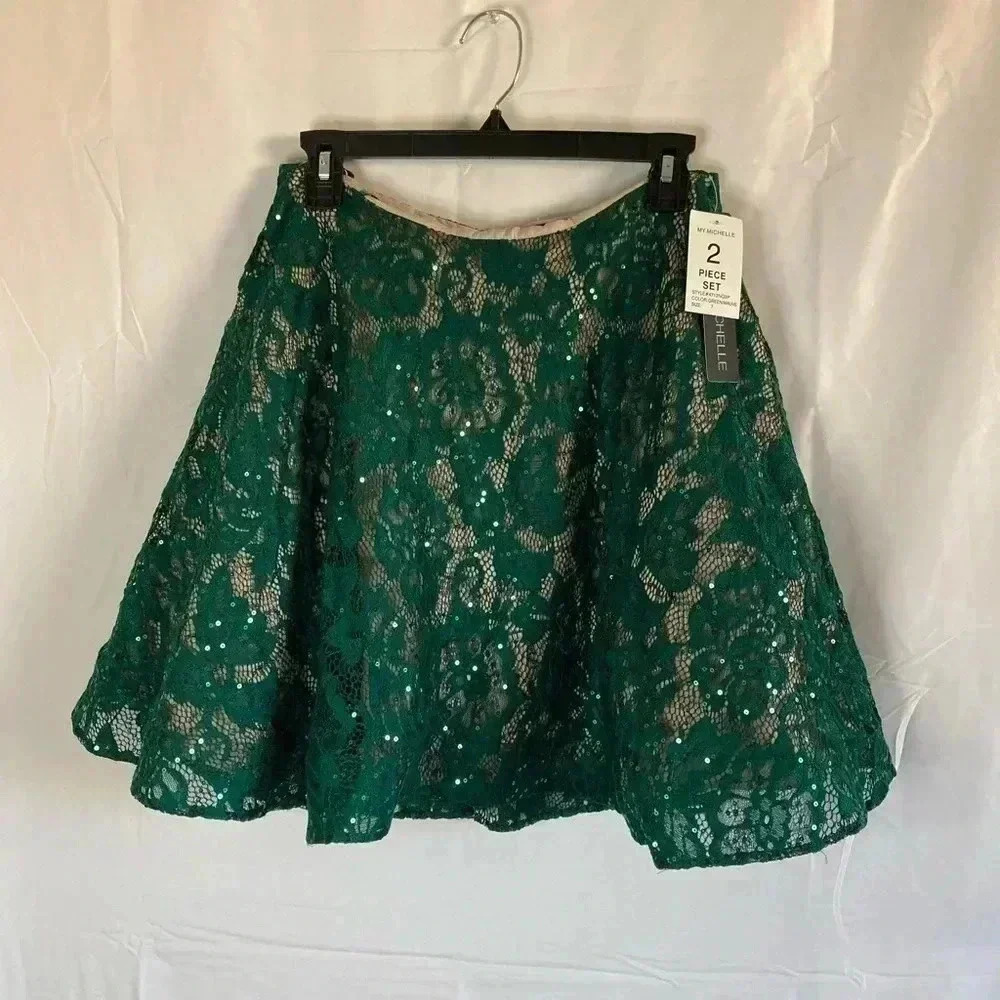 My Michelle green‎ skirt size 7